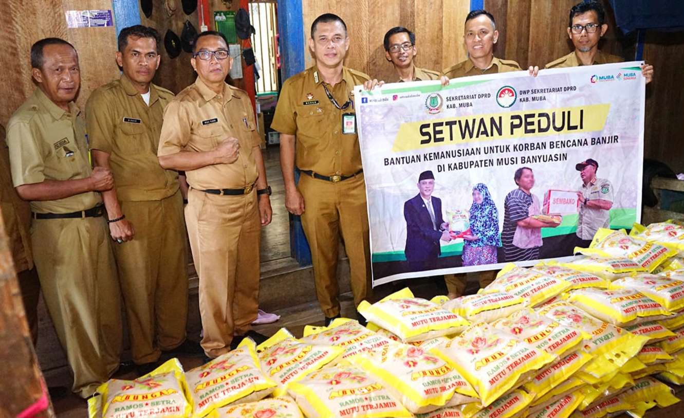 Setwan Muba Peduli Korban Bencana Banjir dan Salurkan Bantuan