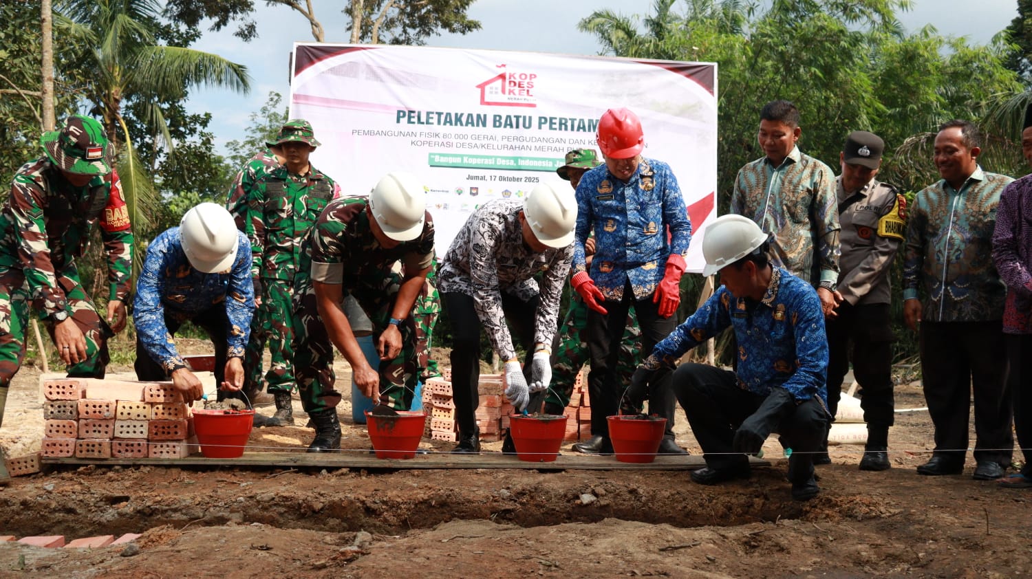 Muba Ikut Groundbreaking Serentak 800 Koperasi Merah Putih di Seluruh Indonesia