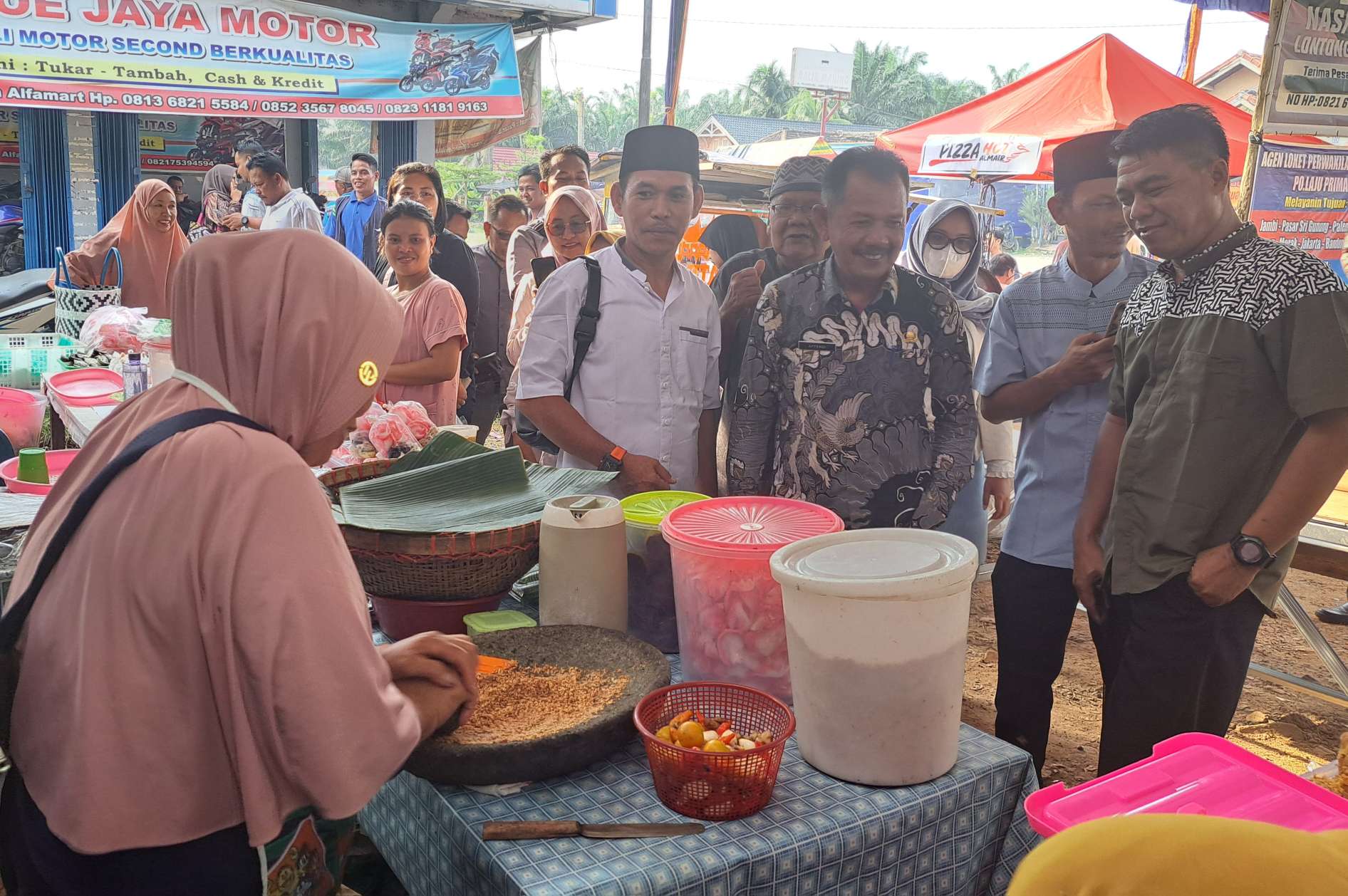 Desa Srigunung Kembali Gelar Pasar Bedug, Tahun Ini Spesial Dapat Bantuan tenda dari Pemkab Muba
