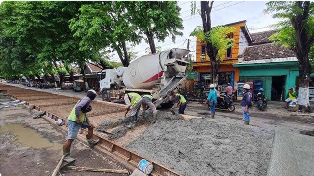 Ada Pengecoran, Jalan Depan Terminal Randik Sekayu Tersendat