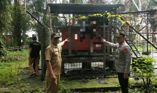 BREKING NEWS, Ditemukan Jenazah Pria, Tersangkut Pagar Tower BTS di Desa Tanjung Raye Sanga Desa