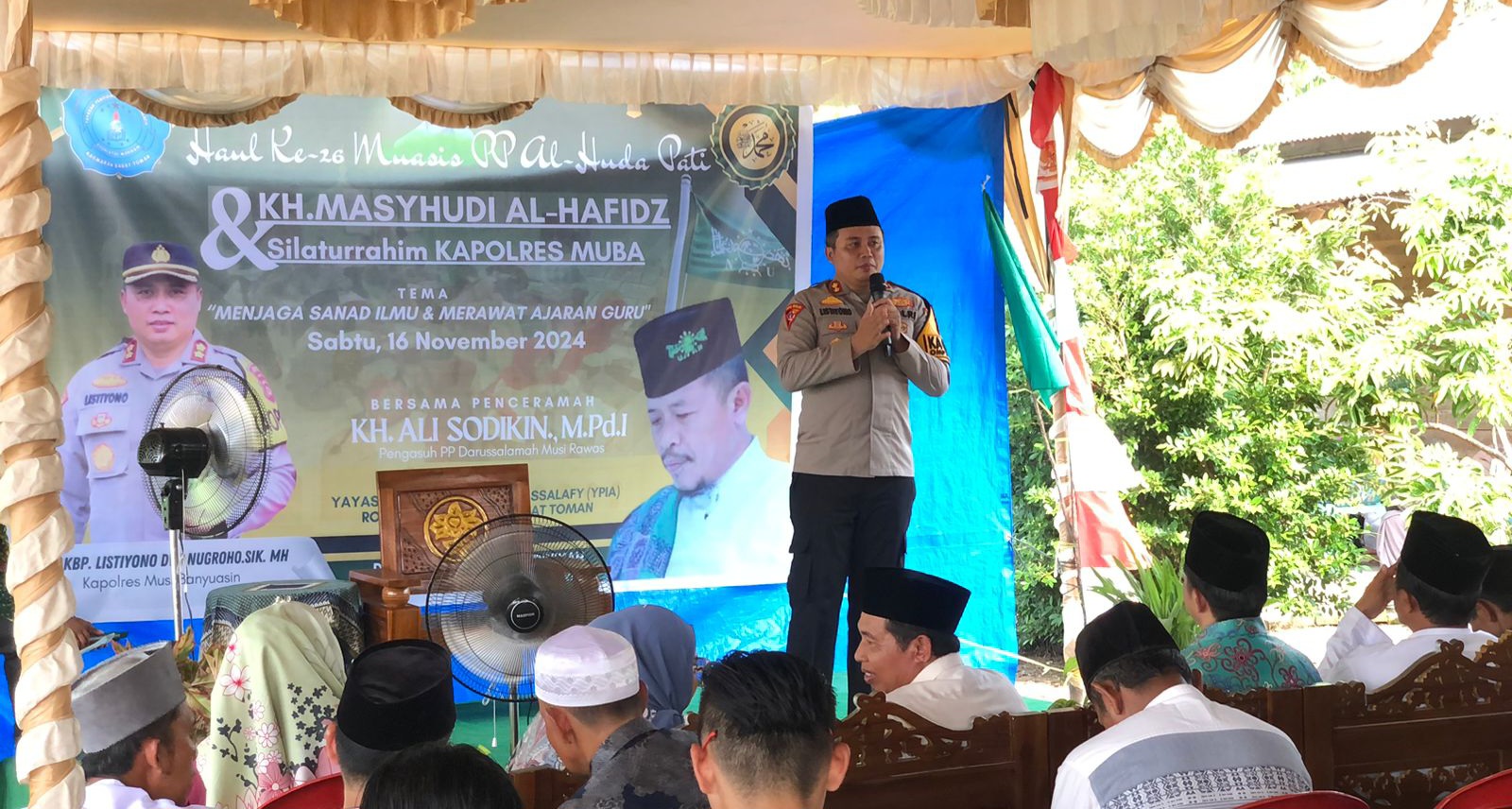 Kapolres Muba Hadiri Haul Almaghfurllah KH Masyhudi Al - Hafids, Ini Pesan yang Disampaikan