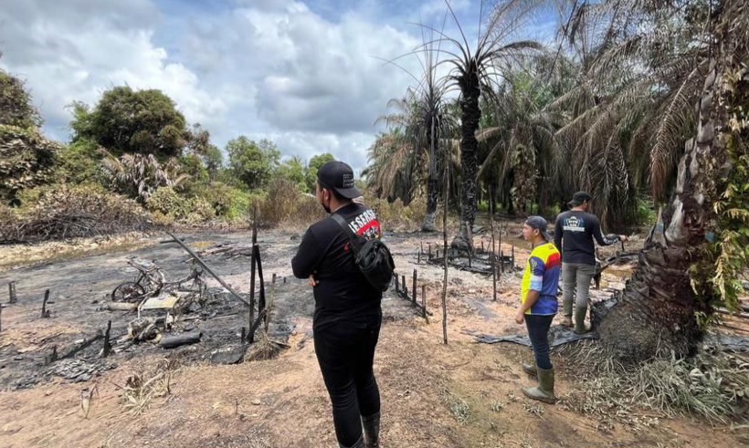 Polsek Keluang Amankan Satu Tersangka, Diduga Pemilik Sumur Terbakar di HGU PT Hindoli