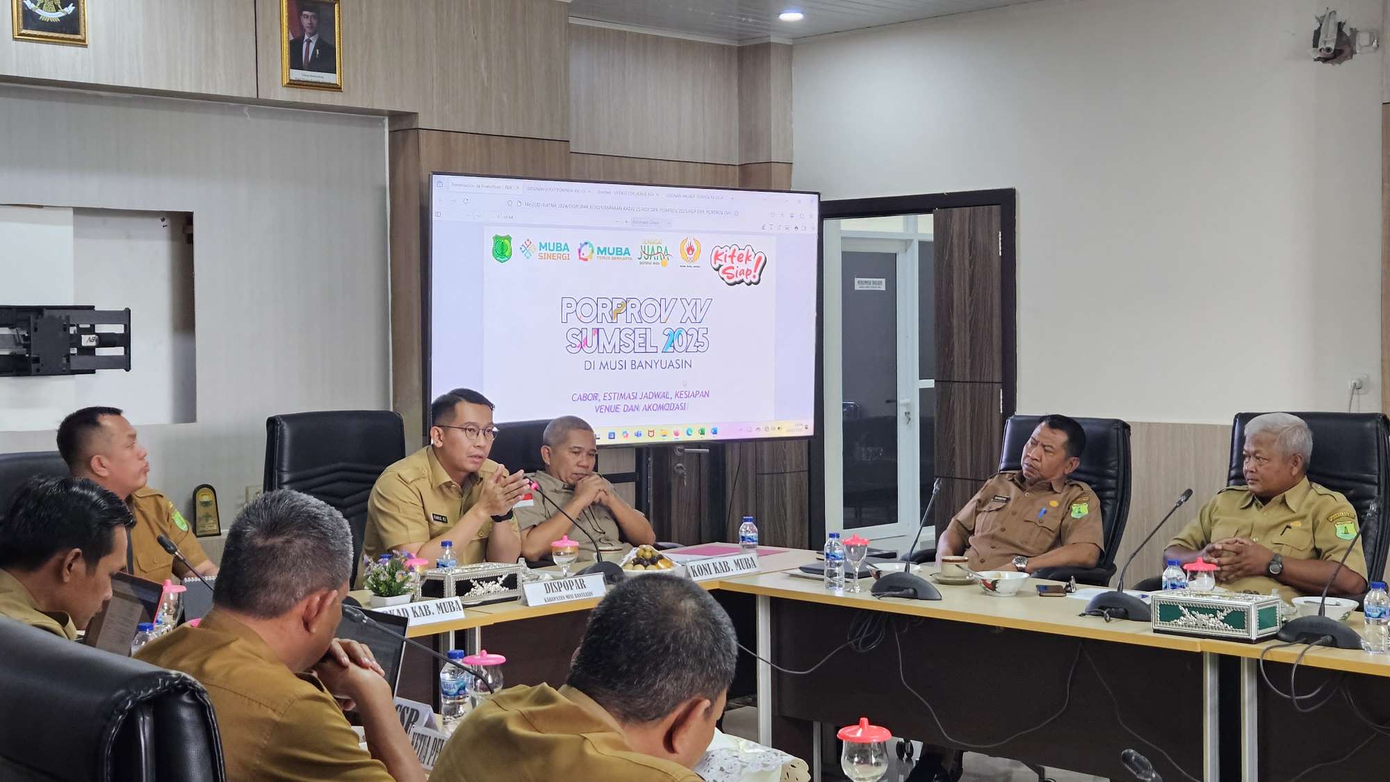 KONI, Dispopar dan DPRD Muba Gelar Rapat Persiapan Tuan Rumah Porprov XV Sumatera Selatan 