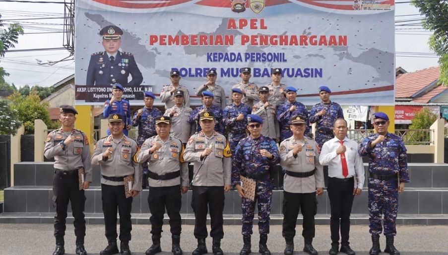 Sebanyak 36 Personel Polres Muba Dapat Penghargaan, Berikut Daftarnya