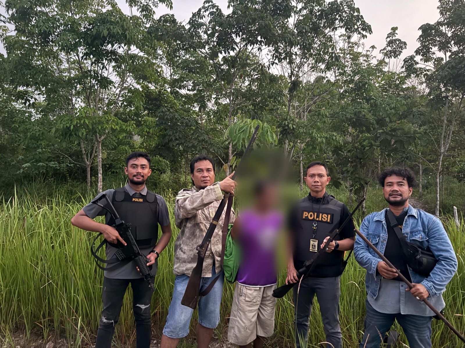 Polsek Sekayu Tangkap Pria Pemilik Dua Senpira Laras Panjang di Muara Teladan