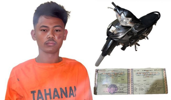 Warga Tangkap Pemuda Diduga Gelapkan Motor Pekerja Kebun Sawit di Muba