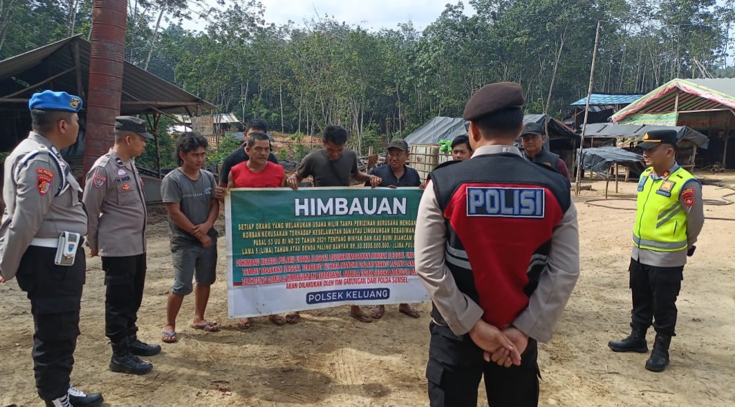 Kapolsek Keluang Himbau Aktifitas Penyulingan Ilegal Stop Beroperasi, Beri Waktu 14 Hari Untuk Bongkar