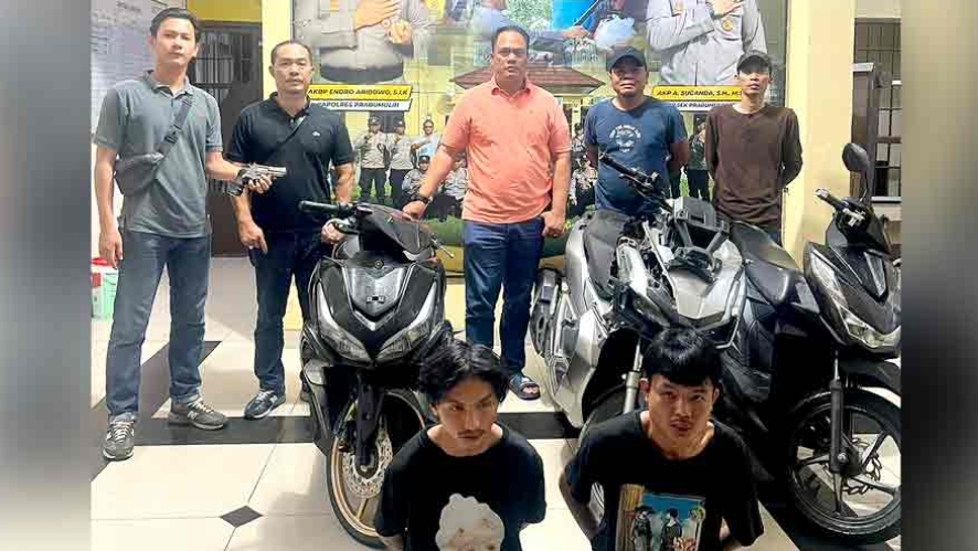 Dua Pelaku Begal Motor Diamankan, Sering Beraksi Denhan Pistol Korek