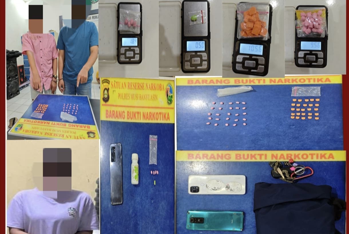 Ungkap Narkoba di Sungai Lilin, 3 Orang Diamankan, Satu Wanita