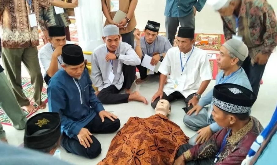 BAZNAS Muba Gelar Pelatihan Pemulasaran Jenazah di Desa Tanjung Durian