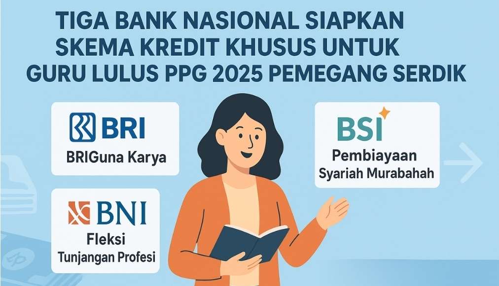 3 Bank Nasional Tawarkan Pinjaman Khusus bagi Guru Pemilik Serdik, Cek Keunggulannya!