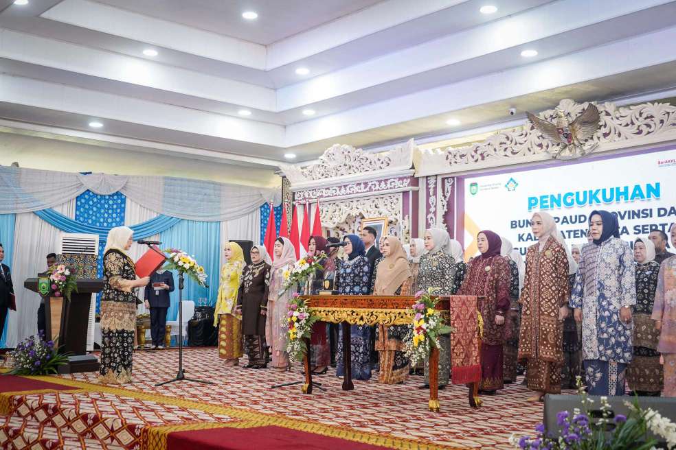 Hj. Patimah Toha Resmi Dikukuhkan sebagai Bunda PAUD Kabupaten Muba