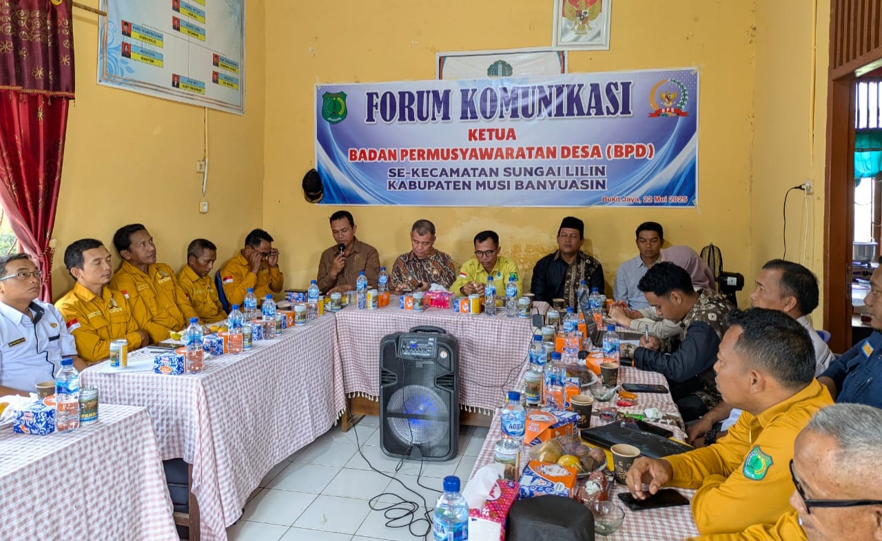 Desa Bukit Jaya Tuan Rumah Pertemuan Rutin Forum Komunikasi BPD Kecamatan Sungai Lilin