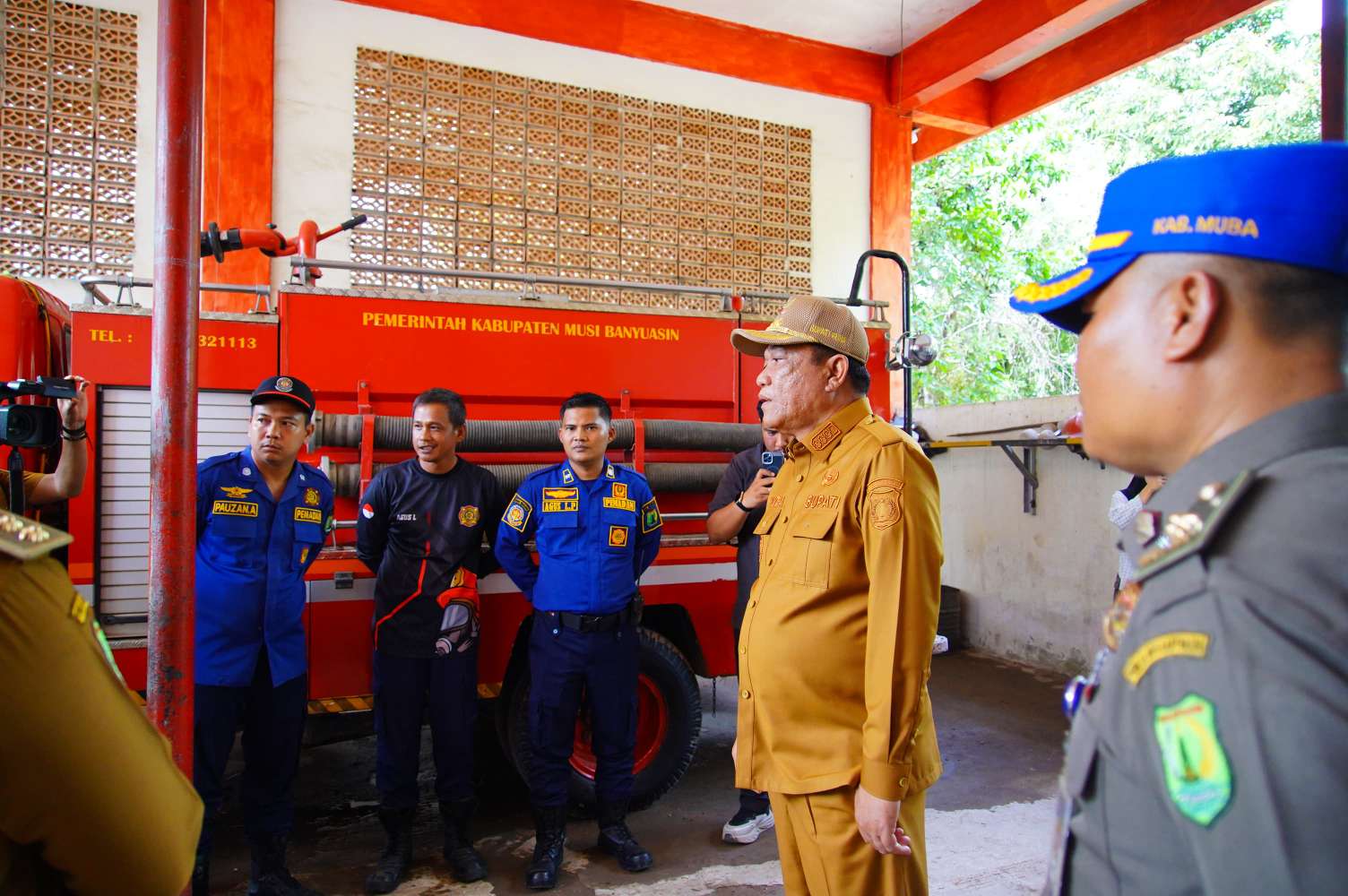 Bupati Muba Tinjau Kesiapan Pos Damkar Babat Toman Hadapi Musim Kemarau