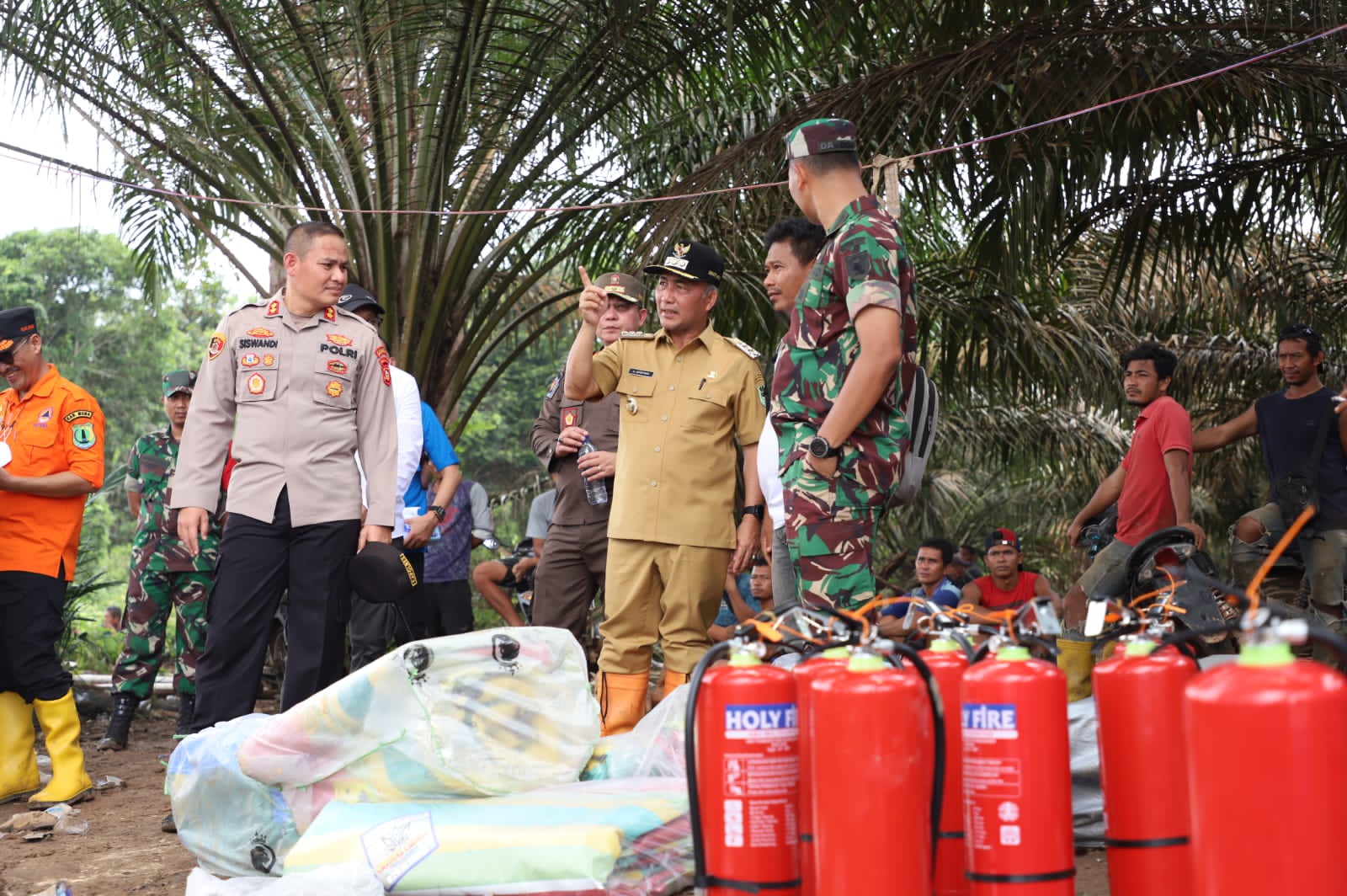 Pj Bupati Muba Minta Hentikan Aktifitas di Lokasi Kebakaran Sumur Ilegall Tanjung Dalam
