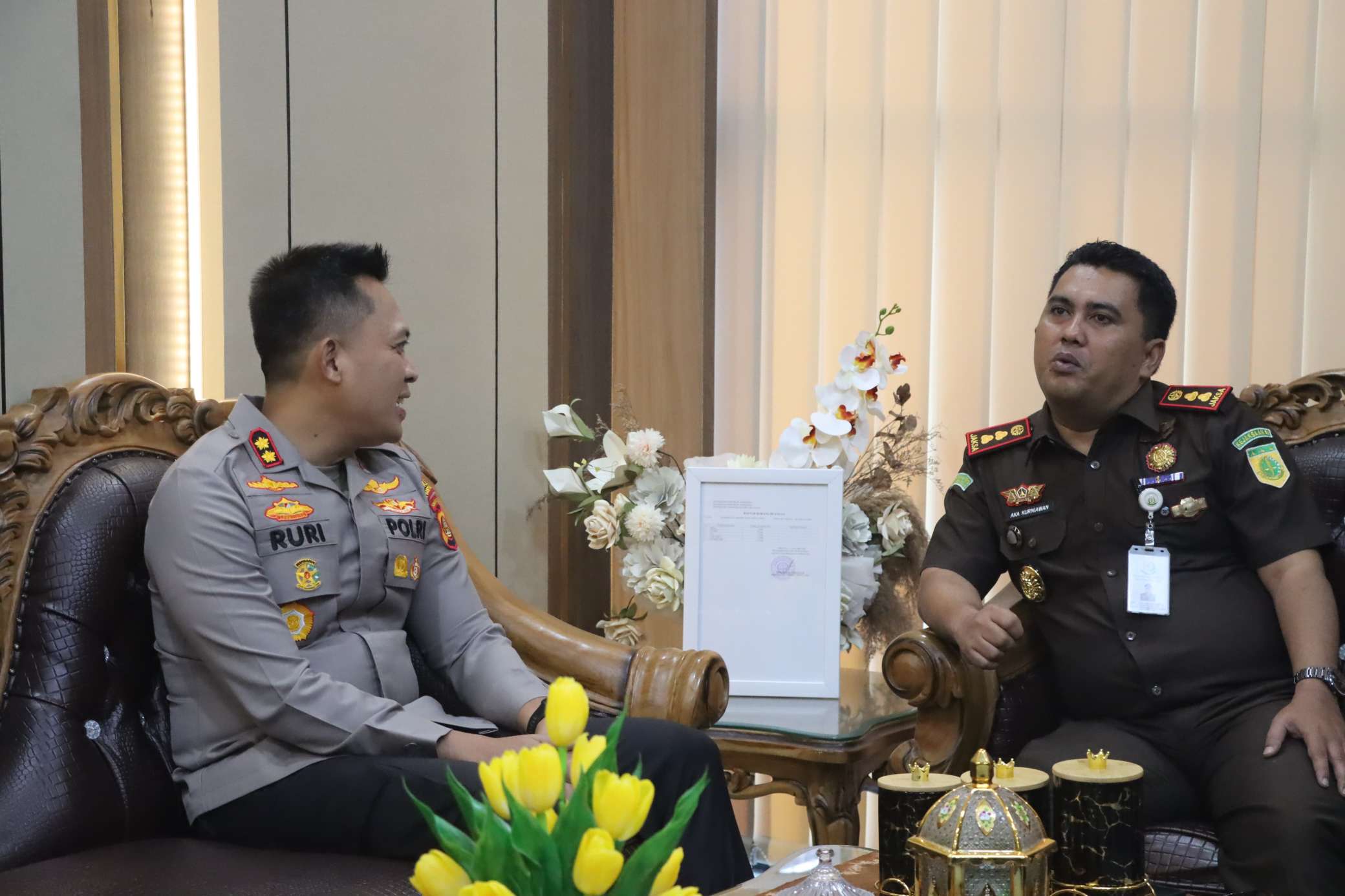 Perkuat Sinergi Penegakan Hukum, Kapolres Muba Sambangi Kejari Muba