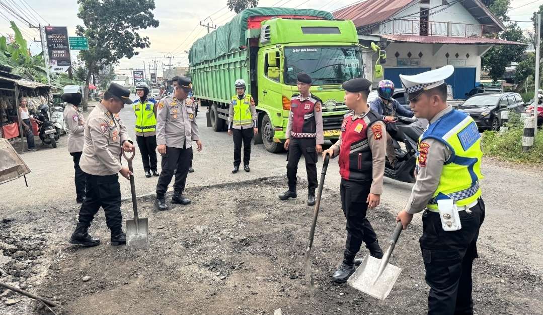 Jelang Mudik Lebaran 2026, Polda Sumsel Benahi Jalan dan Fasilitas Publik Lewat Program Belida