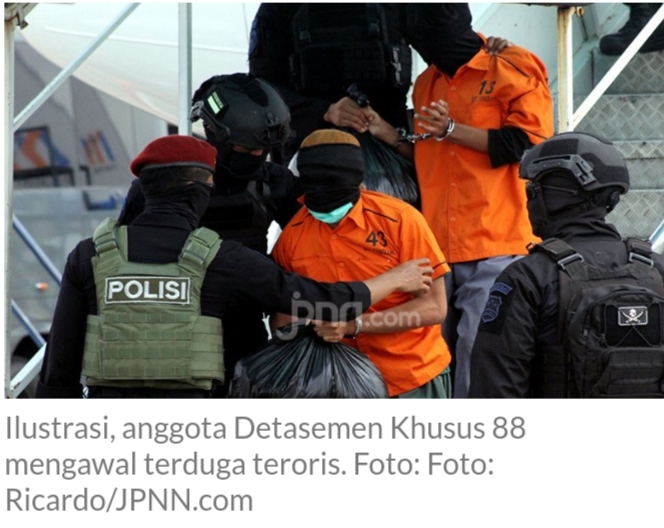 Densus 88 Bergerak ke Depok, Terduga Teroris Ditangkap, Pernah Terlibat Bom Bali