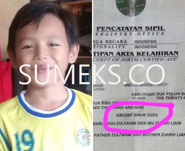 Unik, Siswa SMP Miliki Nama Huruf Abjad : ABCDEF GHIJK Zuzu