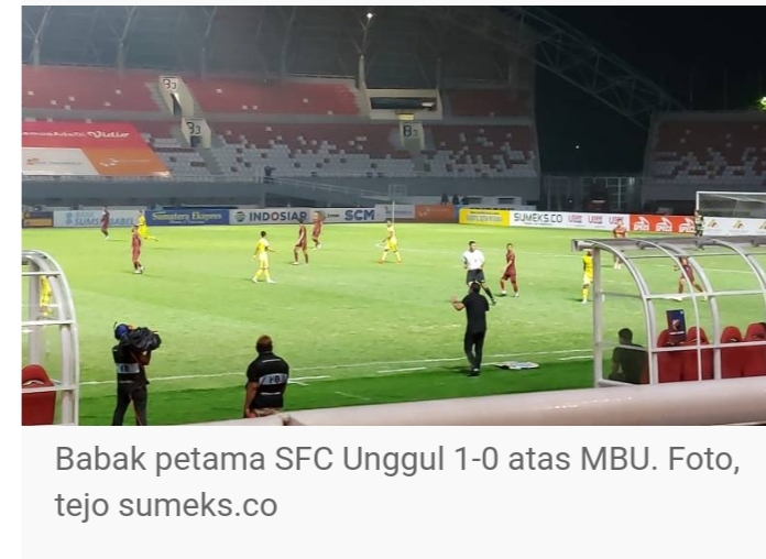 Babak Pertama, SFC Unggul atas Muba Babel United 1-0