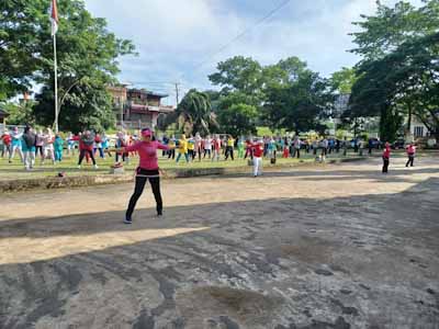 Tingkatkan Imun, Gelar Senam Bersama