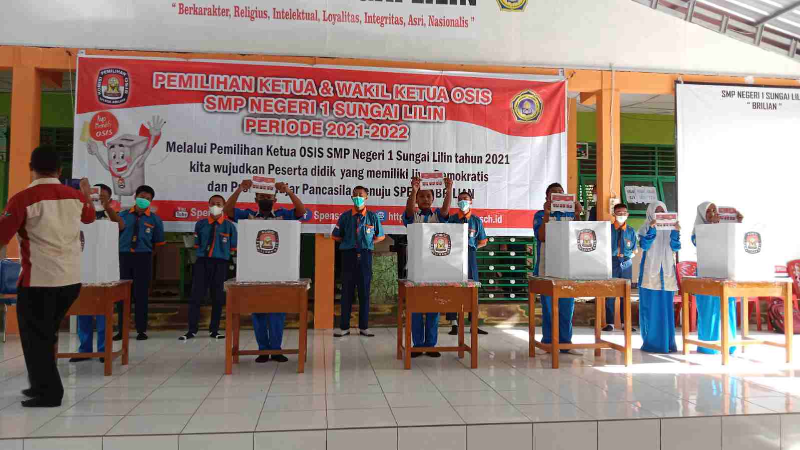 SMP 1 Sungai Lilin Gelar Pemilihan Ketua OSIS Nuansa Pemilu