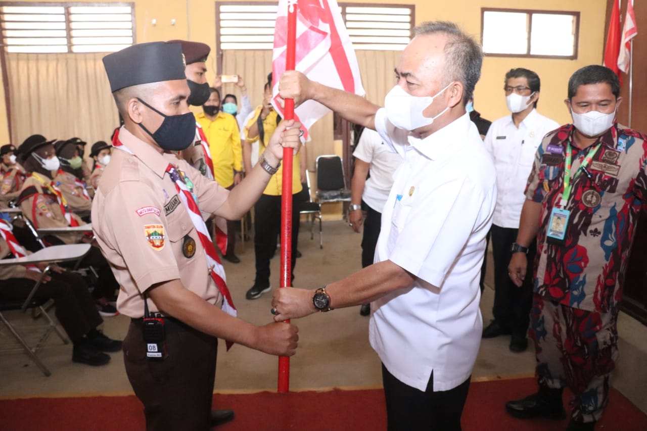 Ketua Kwarcab Pramuka Muba Lepas Peserta Jambore Tingkat Daerah Sumsel