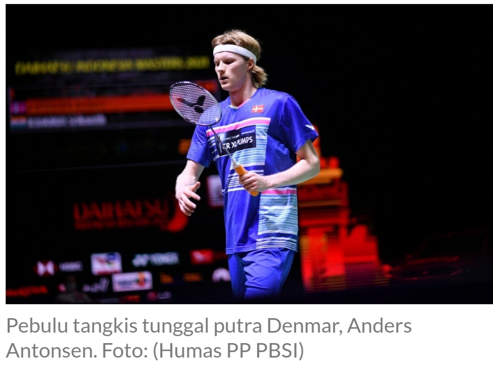 Anders Antonsen Pamit, Jonatan Christie Lolos ke Semifinal Indonesia Open 2021