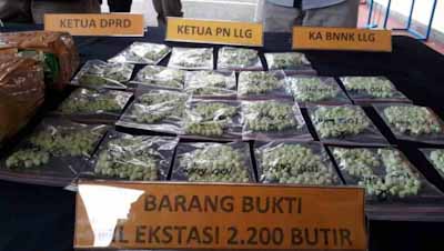 Di Linggau, Berhasil Diamankan Sabu 13 Kg dan 2.200 Butir Ekstasi