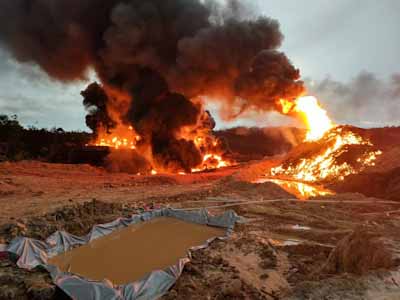 Keban 1 Kembali Membara, Kolam Penampungan Minyak Terbakar