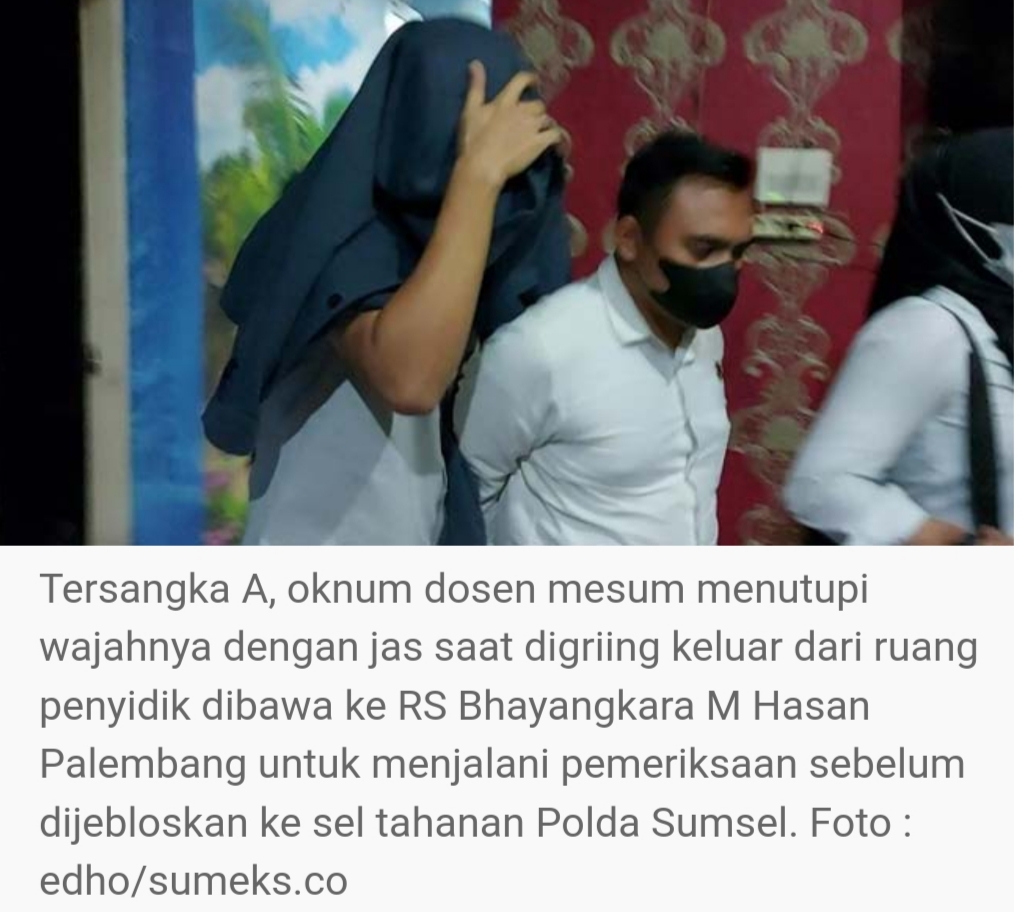 Sebelum Dijebloskan ke Sel Tahanan, Oknum Dosen Mesum Pilih Bungkam