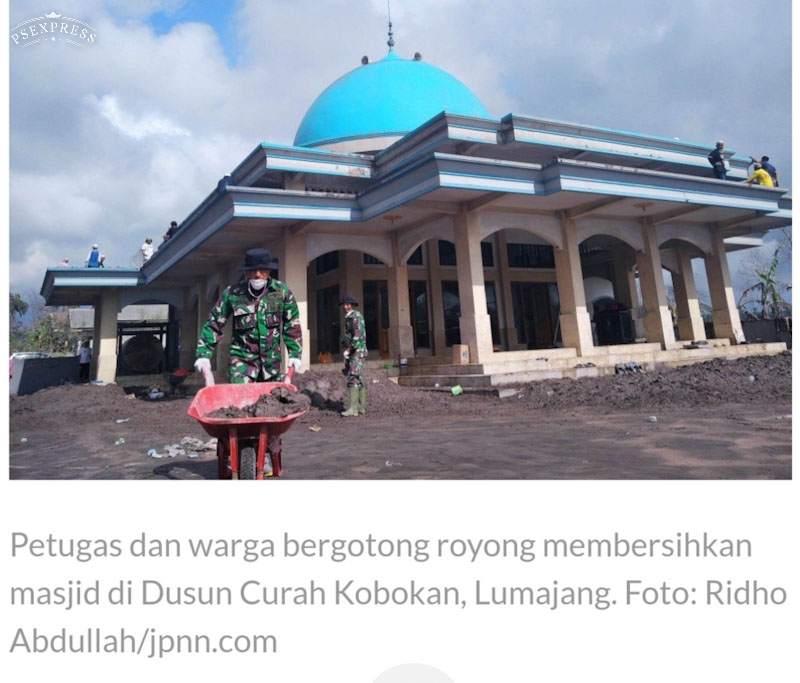 Diterjang Awan Panas Guguran Semeru, Masjid di Curah Kobokan ini Masih Berdiri Kokoh