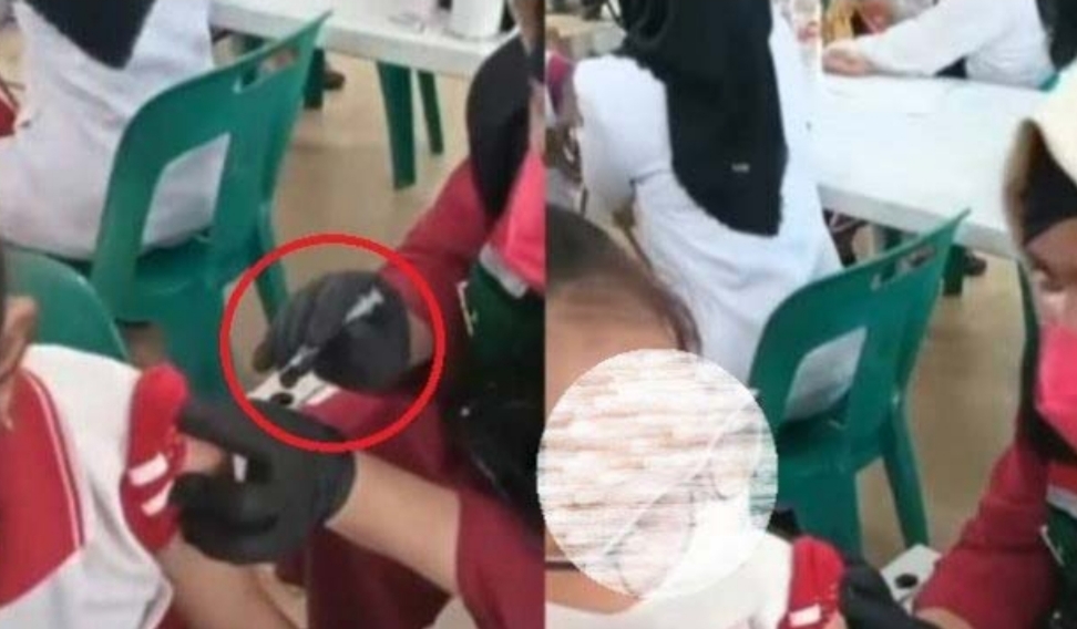 Video Penyuntikan Vaksin Kosong ke Anak Viral