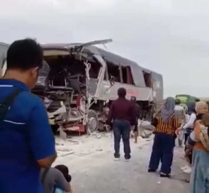 Bus SAN Kecelakaan di Tol Trans Sumatera, 1 Orang Meninggal