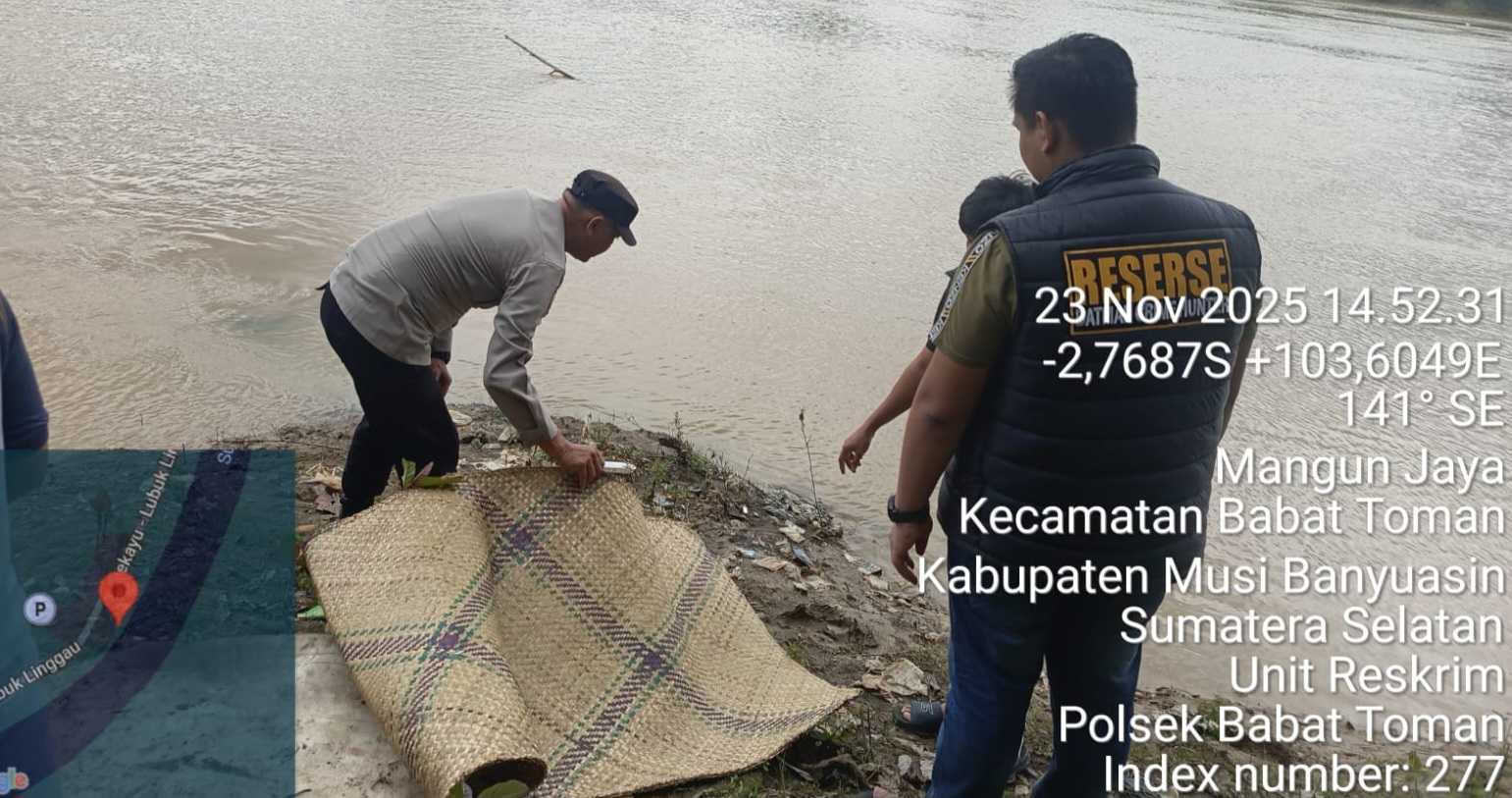 Mayat Bayi Ditemukan di Tepi Sungai Musi Daerah Mangunjaya Babat Toman, Polisi Selidiki Penyebabnya
