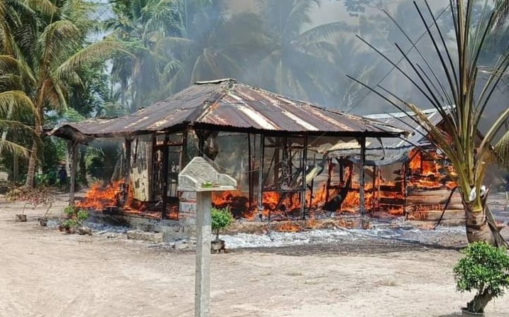 Satu Rumah di Kecamatan Lalan Terbakar, Dua Kepala Keluarga Kehilangan Tempat Tinggal