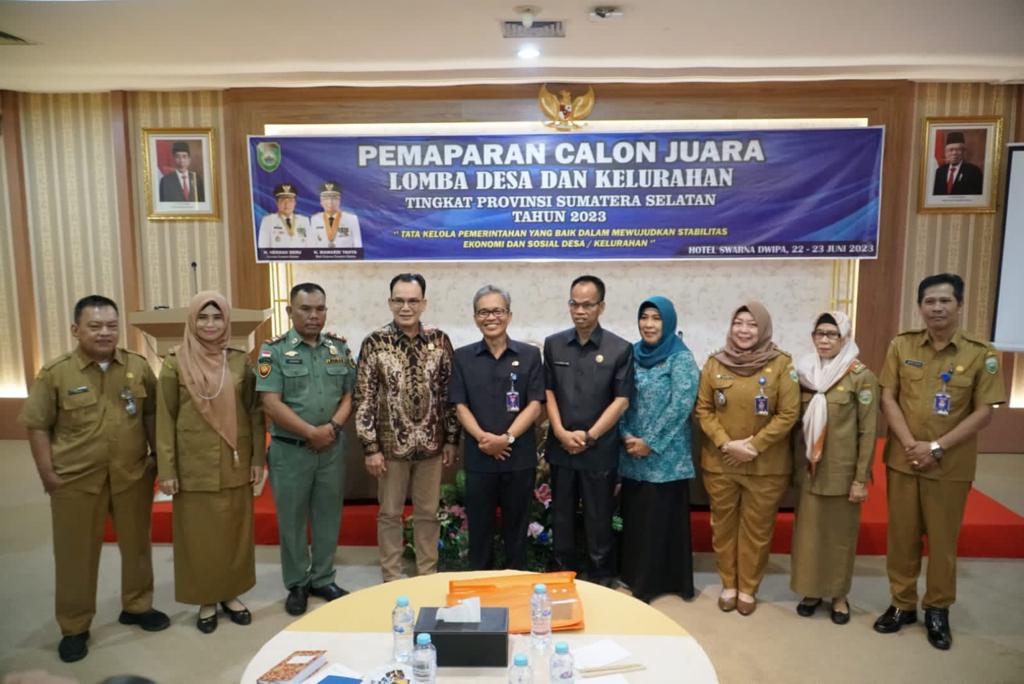 Wujudkan Desa  Inspiratif dan Mandiri, Pemprov Sumsel Gelar Lomba Desa Atau Kelurahan Terbaik Tingkat Provinsi