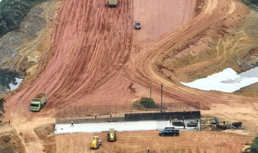 Tol Betung - Tungkal Jaya Sudah Dimulai Pembangunannya, Disini Lokasi Exit Tol dan Rest Area