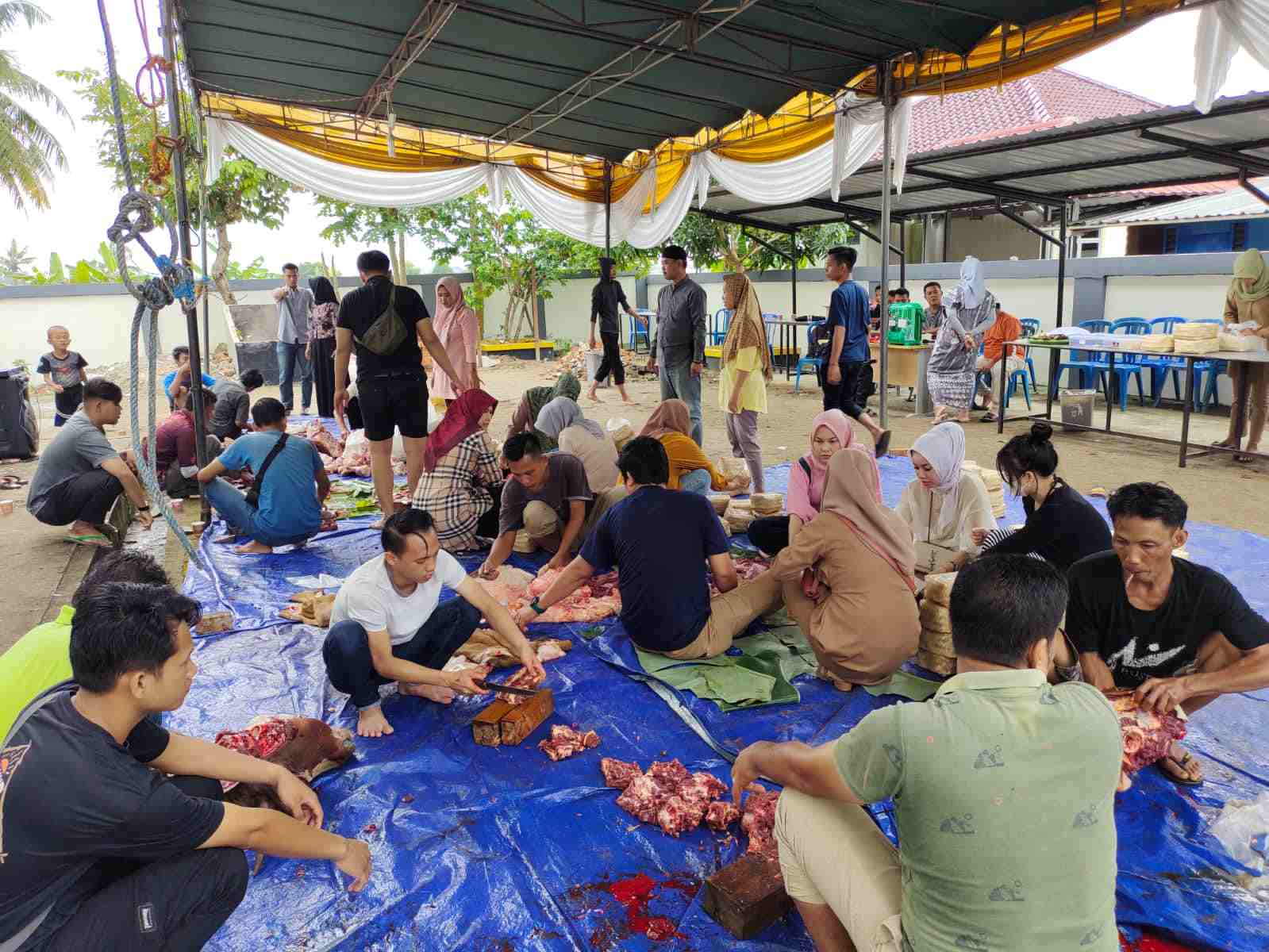 Rayakan Idul Adha 1444 H, Dinkominfo Muba Kurban 3 Ekor Sapi, Gunakan Anyaman Bambu Yang Ramah Lingkungan 