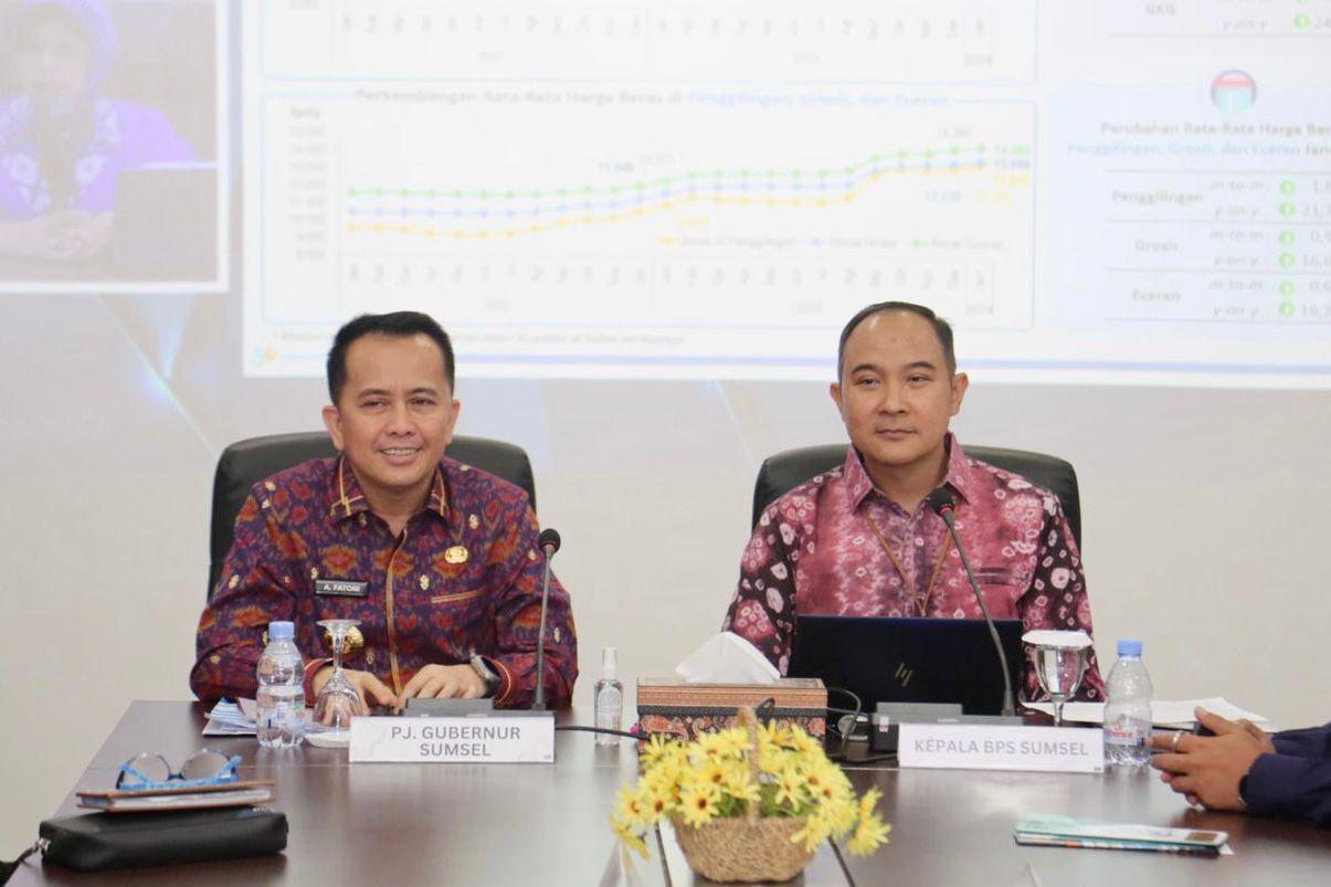 Kepala BPS Sumsel Ungkap Februari 2024 Sumatera Selatan Mencatat Inflasi Rendah 
