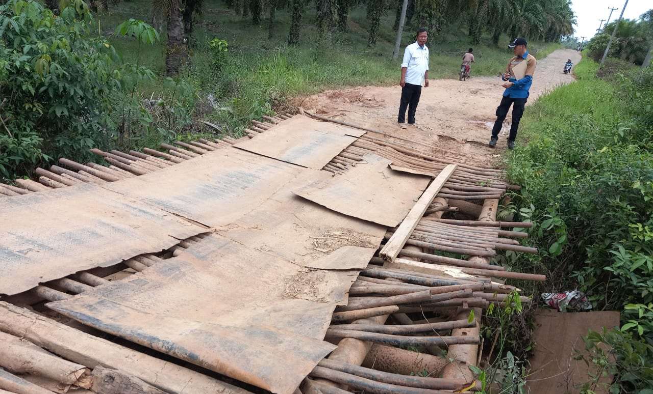 Pemkab Muba Segera Perbaiki Jembatan Desa Warga Mulya Plakat Tinggi