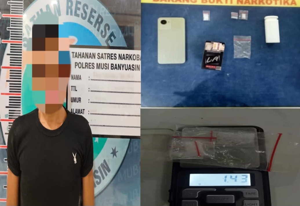 Polsek Bayung Lencir Tangkap Pengedar Narkoba, Shabu Siap Edar Diamankan dari Rumah Tersangka