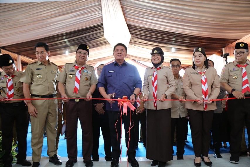 Resmikan Mess Leanpuri Bumi Perkemahan Gandus, Herman Deru : Pramuka  Harus Jadi Teladan  Bagi Semua Kalangan 