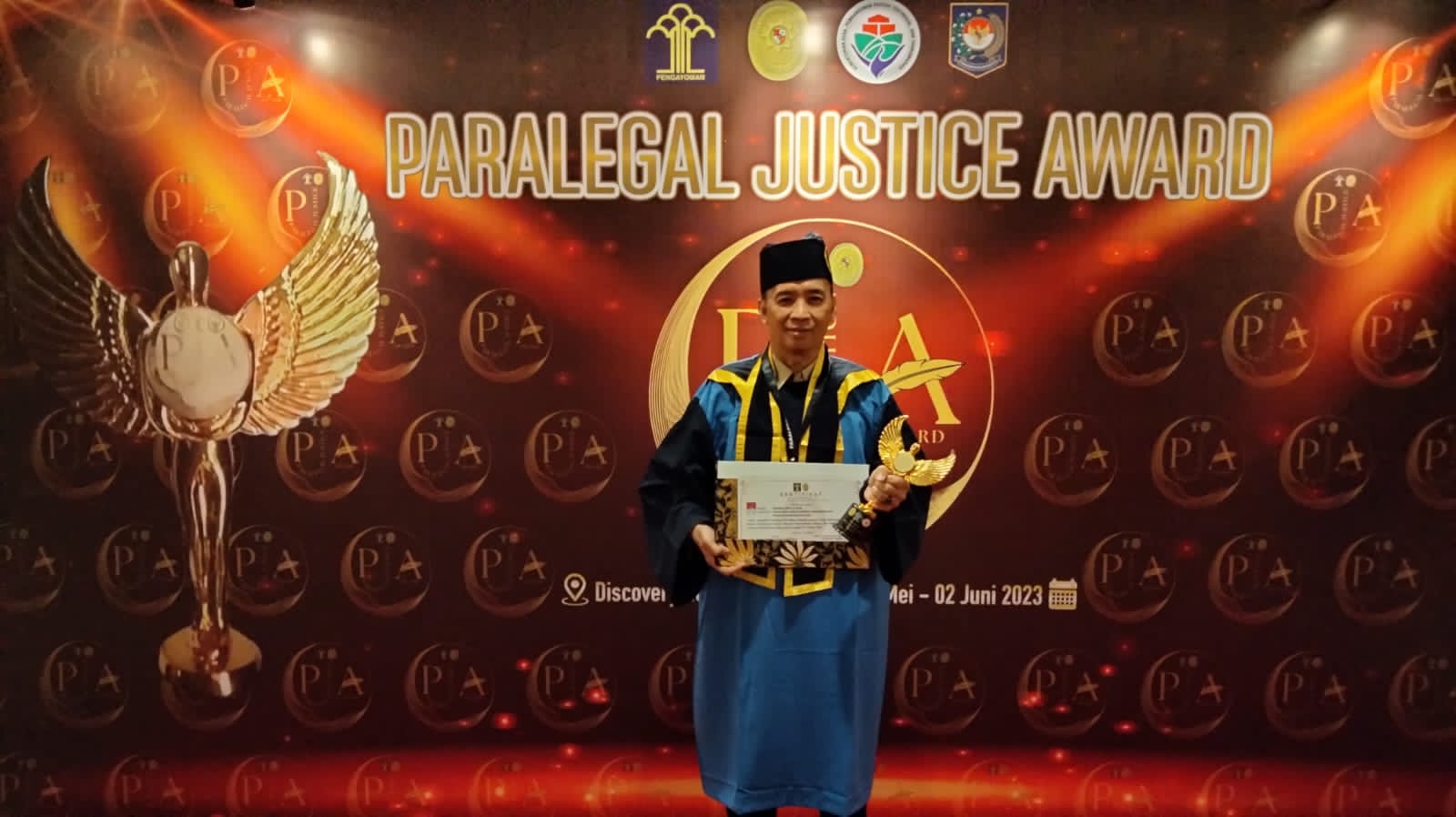 Lurah Perwakilan Kabupaten Muba Bawa Pulang Penghargaan paralegal Justice Award 2023