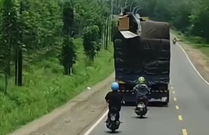 Aksi Bajing Loncar Viral di Jalintim, Ini Kata Kapolres Banyuasin