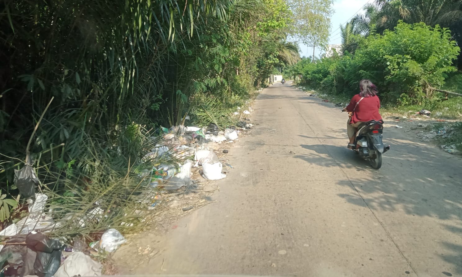 Minim Fasilitas, Warga di Wilayah Babat Toman Buang Sampah Dipinggir Jalan, Muncul Bau Tidak Sedap