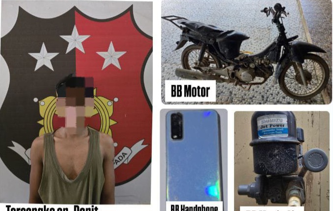 Nyuri Motor dan Pompa Air di Talang Siku Pinang Banjar, Pria Ini Diamankan Polisi