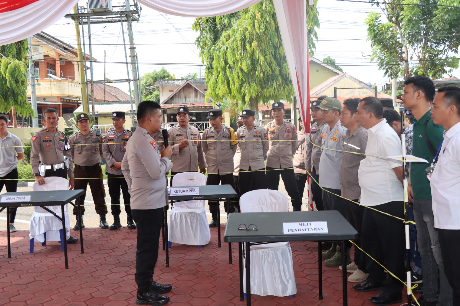 Polres Muba Gelar Latihan Pra Operasi Pengamanan TPS