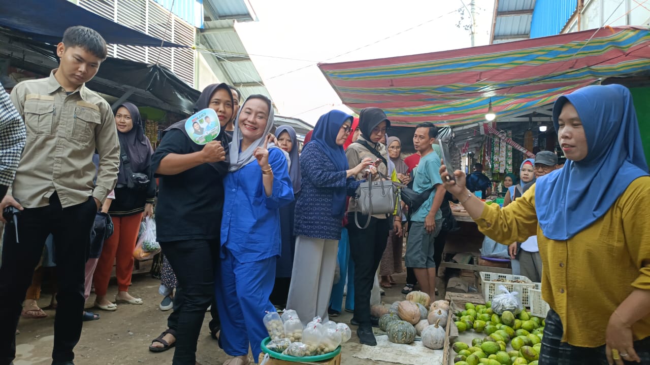 Calon Bupati Hj Lucianty Kunjungi Pasar Randik Sekayu, Janji Revitalisasi Pasar Jadi Semi Modern